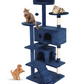 FDW 54-Inch Cat Tree Tower – Multi-Level Scratching Post, Condo & Playhouse for Indoor Cats with Cozy Platforms – Dark Gray