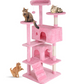 FDW 54-Inch Cat Tree Tower – Multi-Level Scratching Post, Condo & Playhouse for Indoor Cats with Cozy Platforms – Dark Gray