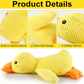 Calming Duck Dog Toy – Soft Yellow Plush Pillow with Quacking Sound for Stress Relief & Indoor Play (2025 New)