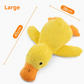 Calming Duck Dog Toy – Soft Yellow Plush Pillow with Quacking Sound for Stress Relief & Indoor Play (2025 New)