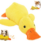 Calming Duck Dog Toy – Soft Yellow Plush Pillow with Quacking Sound for Stress Relief & Indoor Play (2025 New)