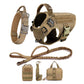 Large Dog Harness and Leash Set with MOLLE Pouches – Training and Walking Vest for German Shepherd, Malinois, and Medium to Large Dogs