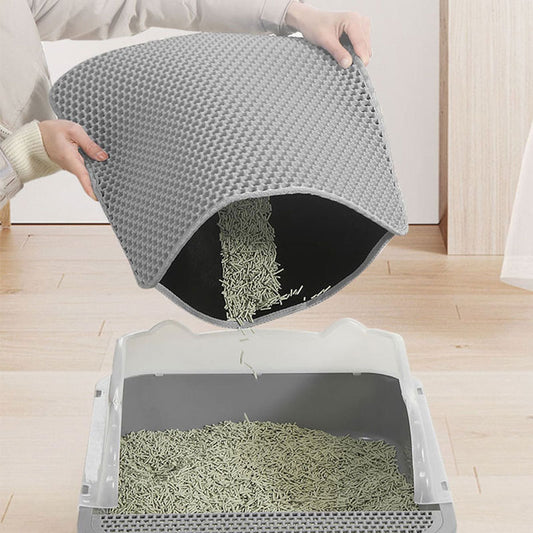 Waterproof Cat Litter Mat – Double Layer Trapping Pad for Easy Clean Up, Perfect for Litter Boxes and Mess-Free Floors