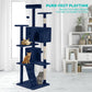 FDW 54-Inch Cat Tree Tower – Multi-Level Scratching Post, Condo & Playhouse for Indoor Cats with Cozy Platforms – Dark Gray