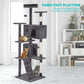 FDW 54-Inch Cat Tree Tower – Multi-Level Scratching Post, Condo & Playhouse for Indoor Cats with Cozy Platforms – Dark Gray