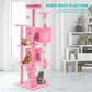 FDW 54-Inch Cat Tree Tower – Multi-Level Scratching Post, Condo & Playhouse for Indoor Cats with Cozy Platforms – Dark Gray