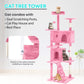 FDW 54-Inch Cat Tree Tower – Multi-Level Scratching Post, Condo & Playhouse for Indoor Cats with Cozy Platforms – Dark Gray