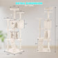 FDW 54-Inch Cat Tree Tower – Multi-Level Scratching Post, Condo & Playhouse for Indoor Cats with Cozy Platforms – Dark Gray