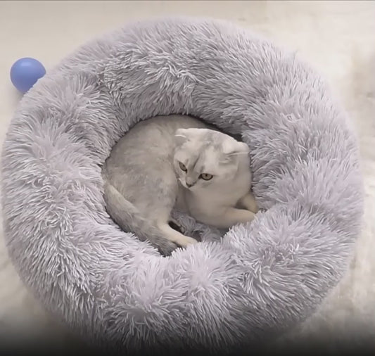 Super Soft Pet DOG Cat Bed Plush Full Size Washable Calm Bed Donut Bed Comfortable Sleeping Artifact Suitable For All Kinds Of Cats  AND DOG